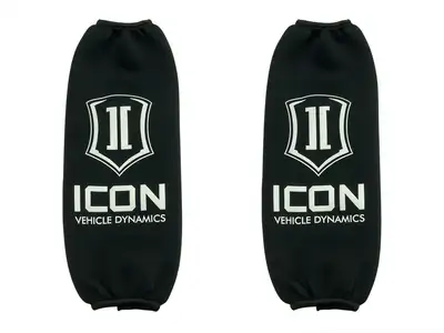 ICON Vehicle Dynamics ICON 2.5 Series Coil Spring Wrap, Long (14.5”-15.5”), w/Stacked Logo, Pair
