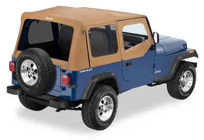 Bestop Spice Replace-a-Top, Sailcloth Sailcloth Replace-a-Top Jeep 88-95 Wrangler; Includes upper door skins; Tinted side and rear windows
