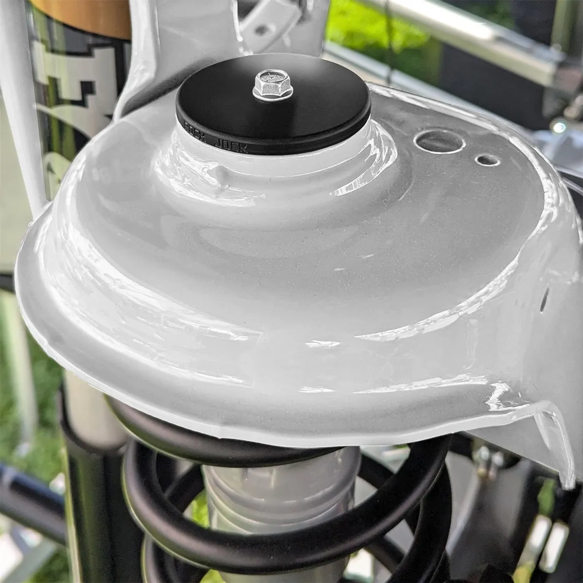 Spring Tower Frame Plug Kit for JL JT and JK Frames. CNC Machined Black Delrin RockJock 4x4 product image