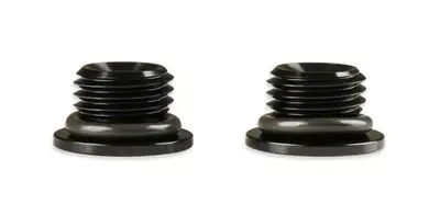 Synergy Manufacturing Earl's -4 AN Port Plug w/ O-Ring Seal, Black Anodized Aluminum - 2 pieces