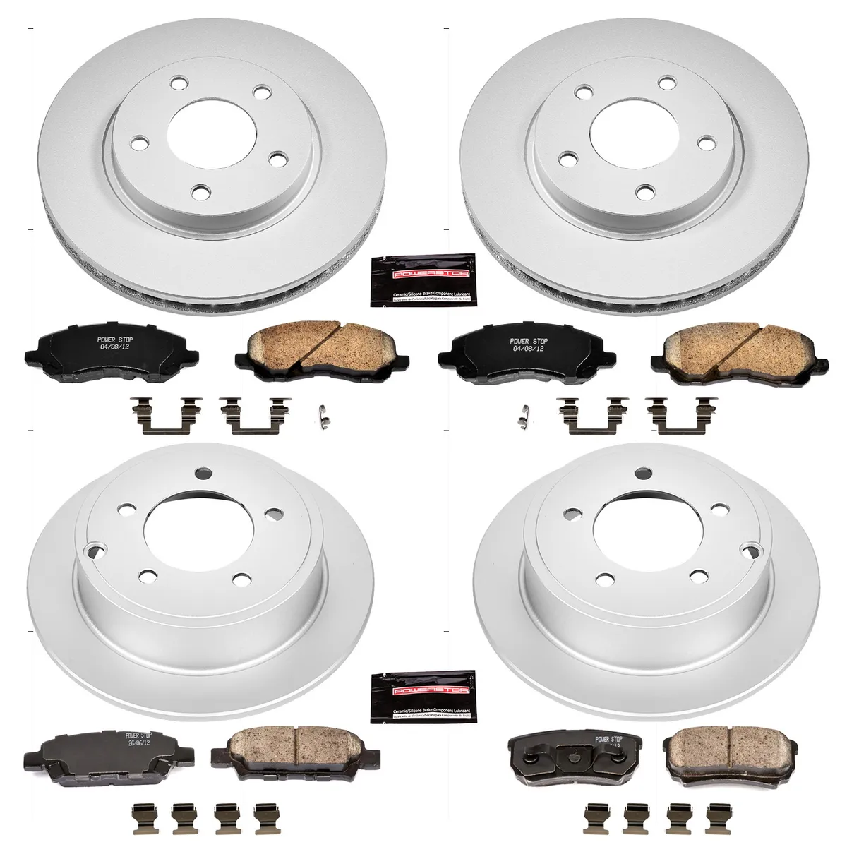 Z17 Geomet Coated Rotor Kit: Genuine Geomet Fully Coated Rotors; Ceramic Pads W/Hardware product image