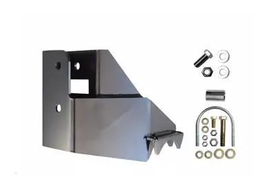 EVO Manufacturing 18c Wrangler Manufacturing Rear Raised Trackbar Bracket in Heavy Duty Steel Black Powdercoated