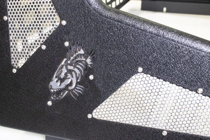 Black textured powder coat, 10-Gauge steel, Stainless Steel hardware, product image