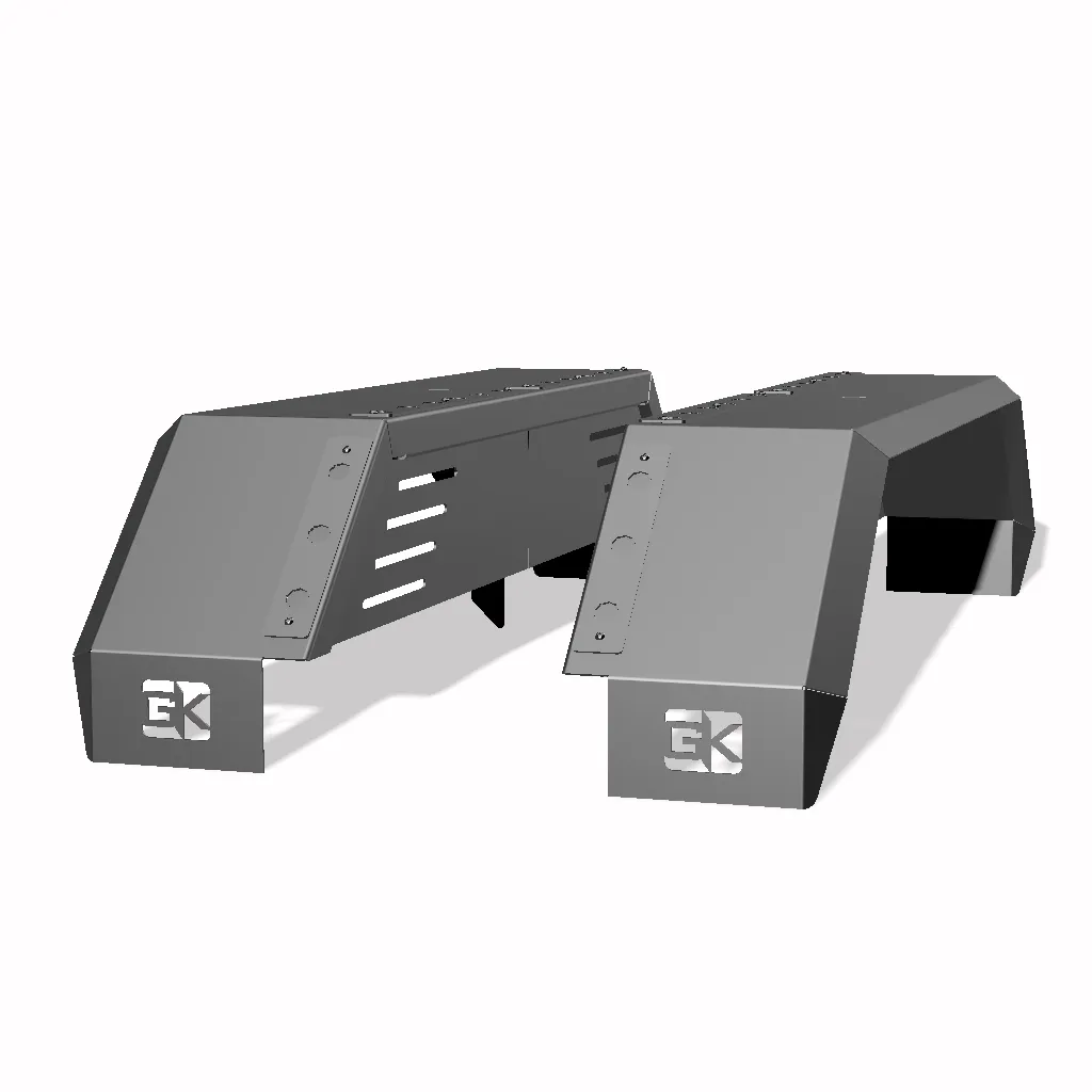 Heavy Duty Weld on DIY Drive Over Trailer Fender Kit Bare Steel - Pair product image