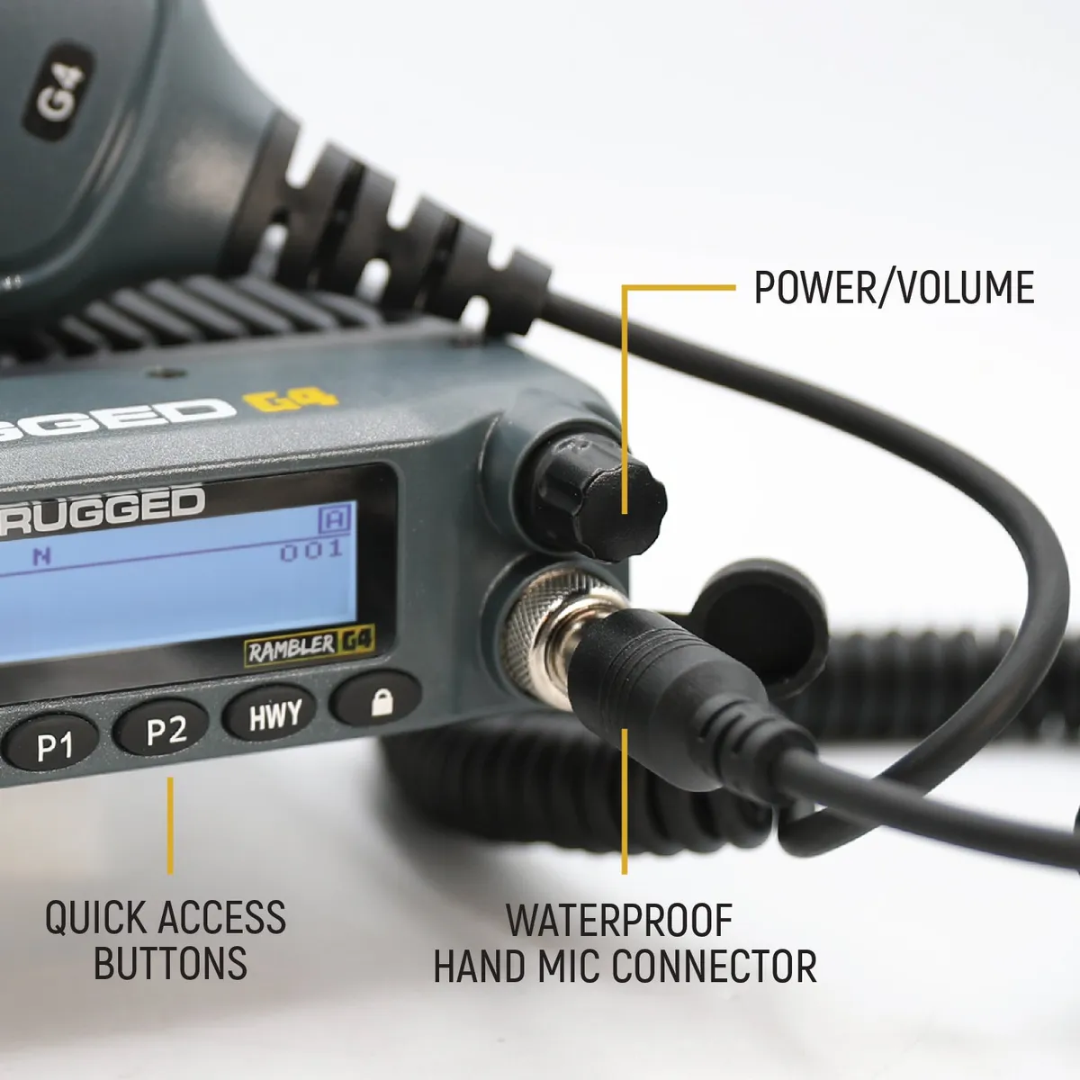 Radio Kit Plus - Rambler G4 High Power GMRS Mobile Radio Kit with External Speaker product image