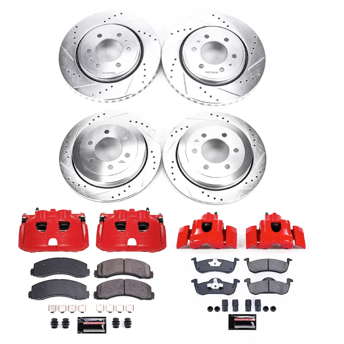 Z23 Evolution Sport Upgrade Kit: Drilled/Slotted Rotors; Carbon-Fiber Ceramic Pads; Powder Coated Calipers product image