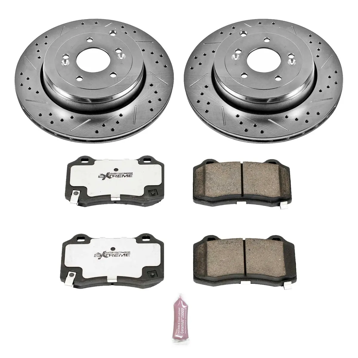 Z26 Street Warrior Upgrade Kit: Drilled/Slotted Rotors; Carbon-Fiber Ceramic Pads product image