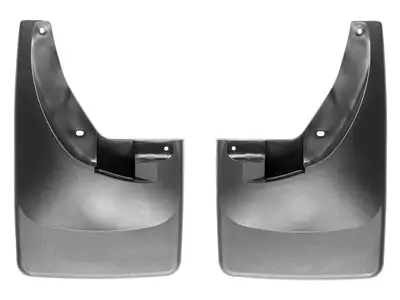 Weathertech 2006 - 2008 Dodge Ram 1500 Pickup Black No Drill MudFlaps without Flares or molding / 2006 - 2009 Dodge Ram 2500 Pickup Black No Drill Front MudFlaps without Flares or molding /