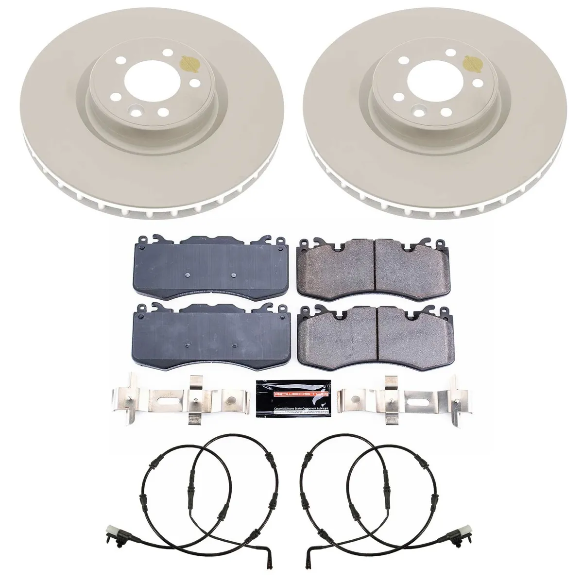Z23 Sport Geomet Coated Rotor Kit For European Vehicles: Genuine Geomet Fully Coated Rotors; Carbon-Fiber Ceramic Pads W/Hardware; Pad Sensors product image