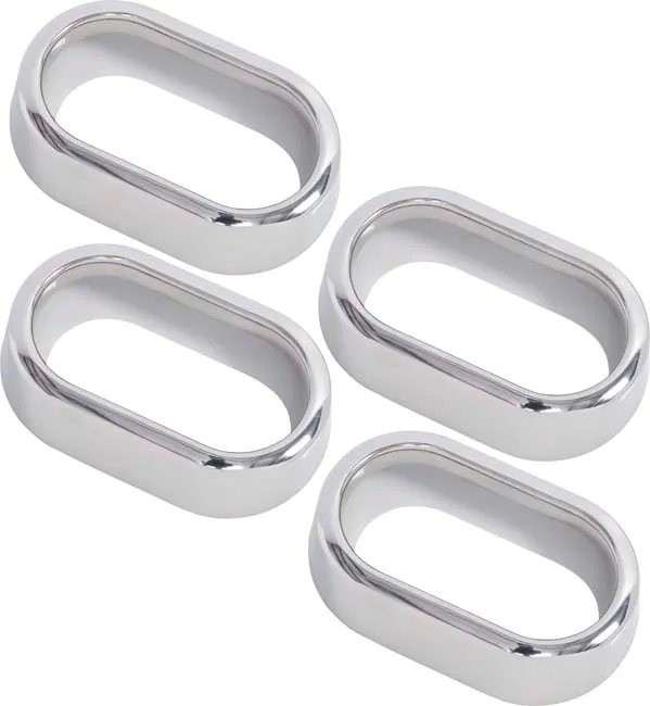 Jeep JK Interior Door Handle Bezels 4 Pieces 07-10 Wrangler JK Polished Silver Kentrol product image