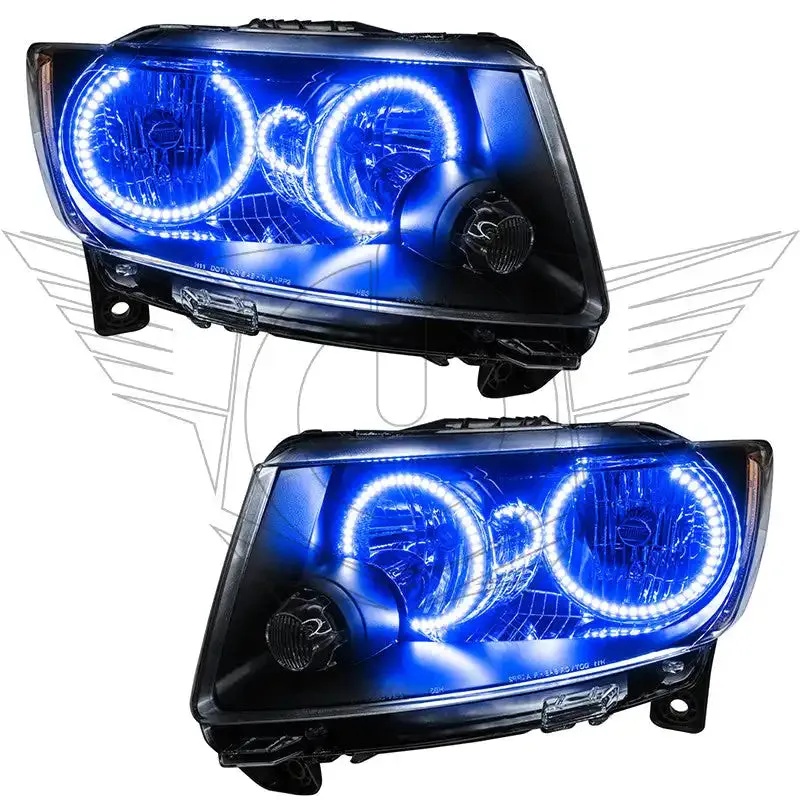 ORACLE Lighting 2011-2013 Jeep Grand Cherokee Non-HID Pre-Assembled LED Halo Headlights - Chrome Housing product image