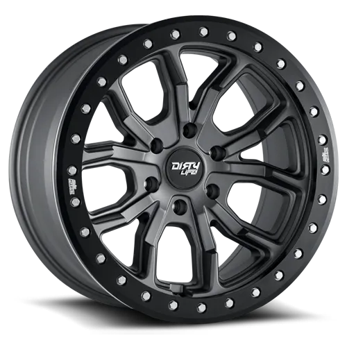 Dirty Life Dt-1 9303 Matte Gunmetal/Black Simulated Ring 17x9 5-127 -38mm 78.1mm product image