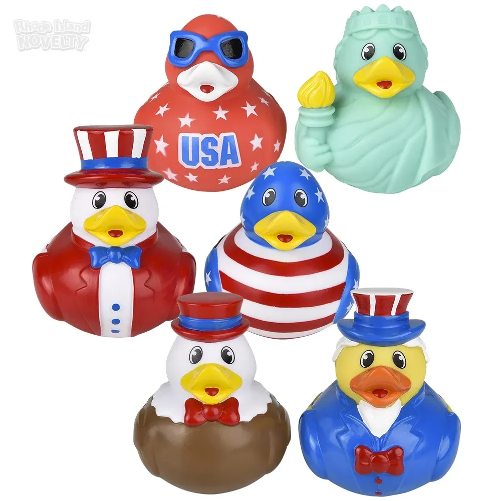 3.5\" Patriotic Rubber Duck Assortment 12ct product image