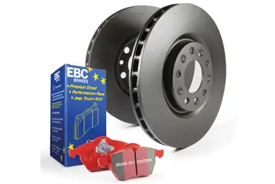 EBC Brakes S12 Kits Redstuff and RK Rotors; Rear; FMSI Pad No. D1780; Vented; 5 Bolt Holes; 356mm Dia.; 36mm Height; 28mm Thick;