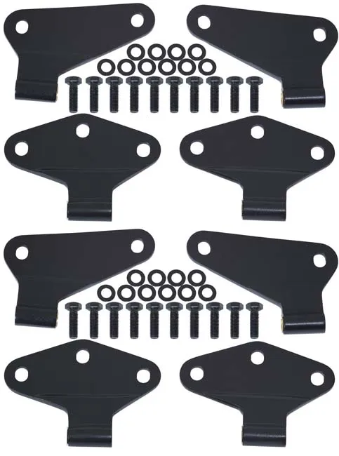 Jeep JK Body Door Hinge Set 8 Pieces 4 Door 07-18 Wrangler JK Textured Black Kentrol product image