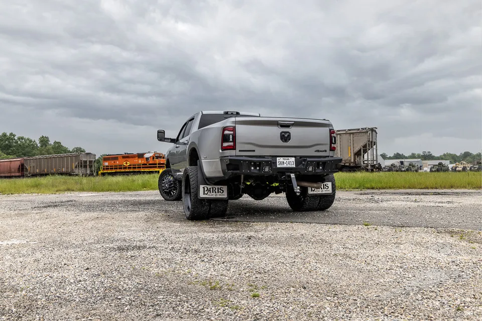 A2 Rear Bumper For 2019-2026 Ram 2500/3500 HD Sensor Cutouts Light Cutouts Texture Black Powdercoat Bodyguard Bumpers product image