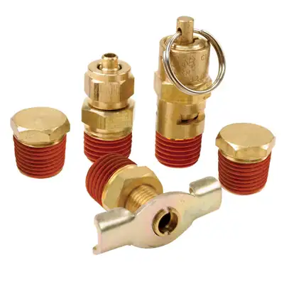 Viair "air Locker 5 Pc.tank Fittings Kit (With 1/4"" Npt m to 1/8"" Bsp f Adapter) (For 200psi Rated Systems)"