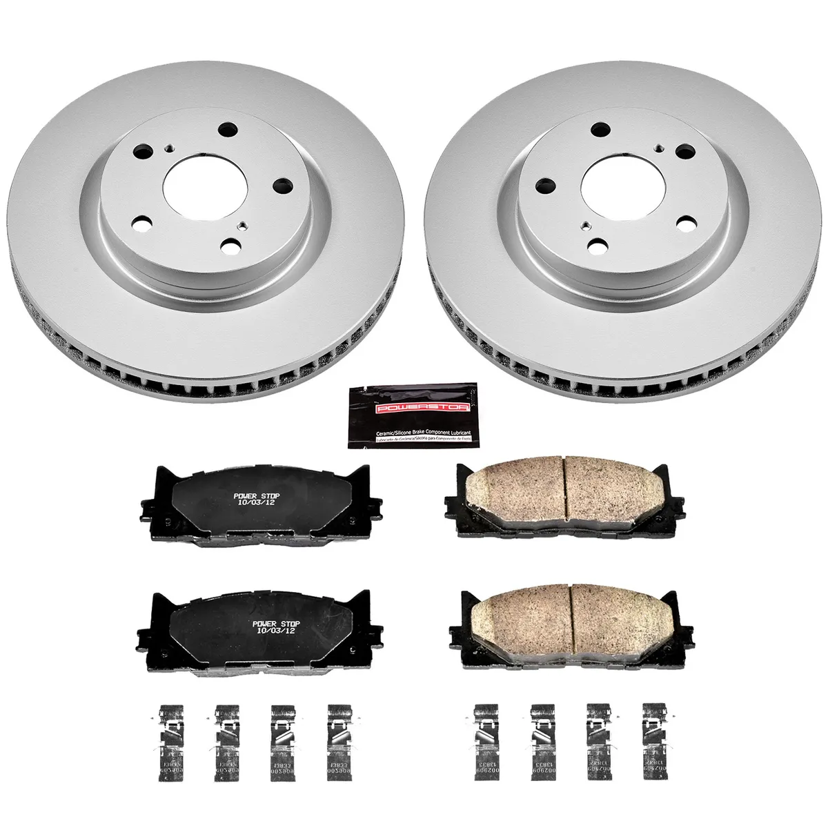 Z17 Geomet Coated Rotor Kit: Genuine Geomet Fully Coated Rotors; Ceramic Pads W/Hardware product image