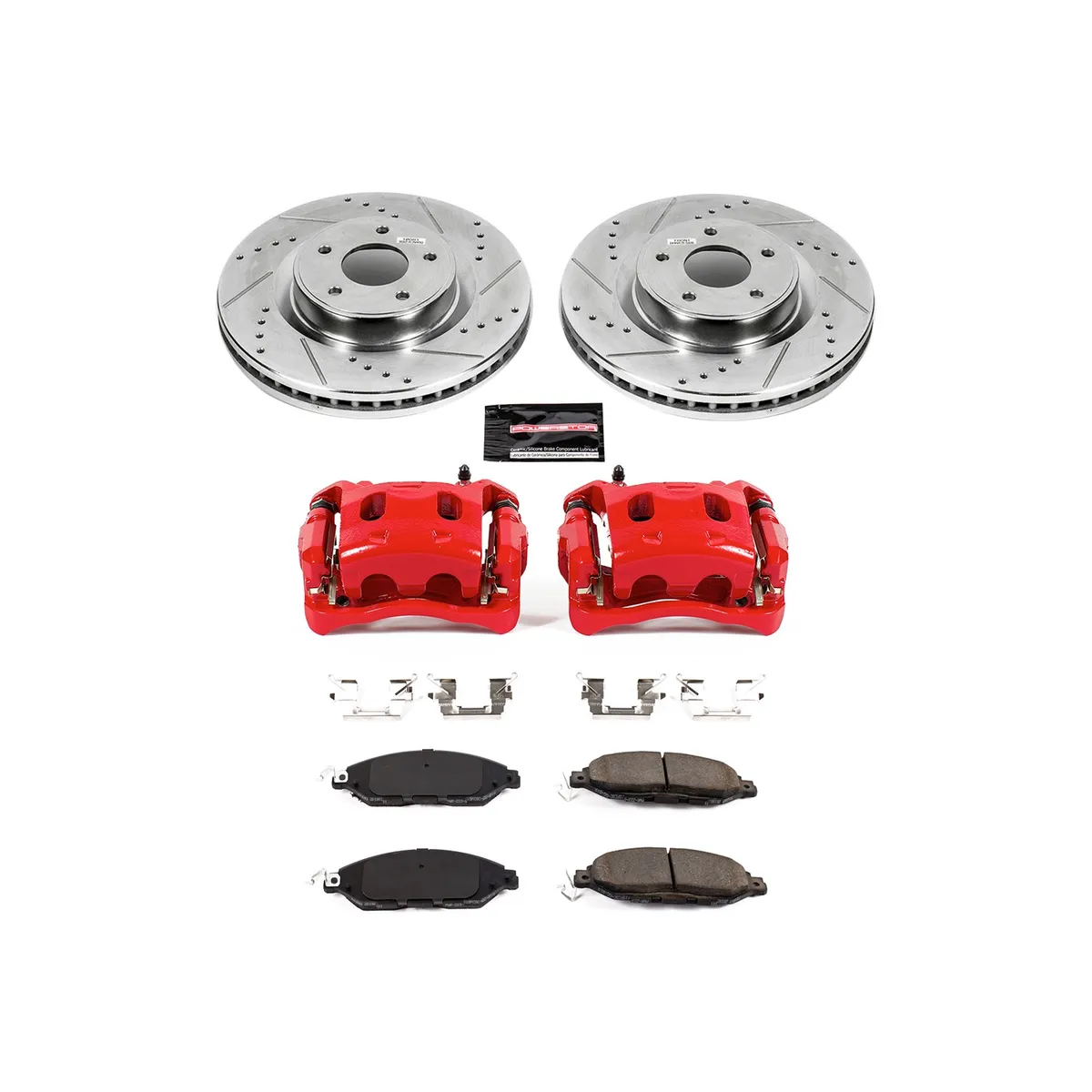 Z23 Evolution Sport Upgrade Kit: Drilled/Slotted Rotors; Carbon-Fiber Ceramic Pads; Powder Coated Calipers product image