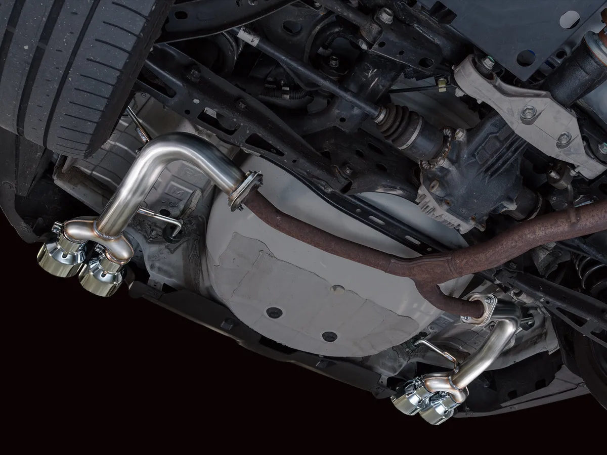 AWE Track Edition Axleback Exhaust for VB Subaru WRX - Diamond Black Tips 3020-43424 product image