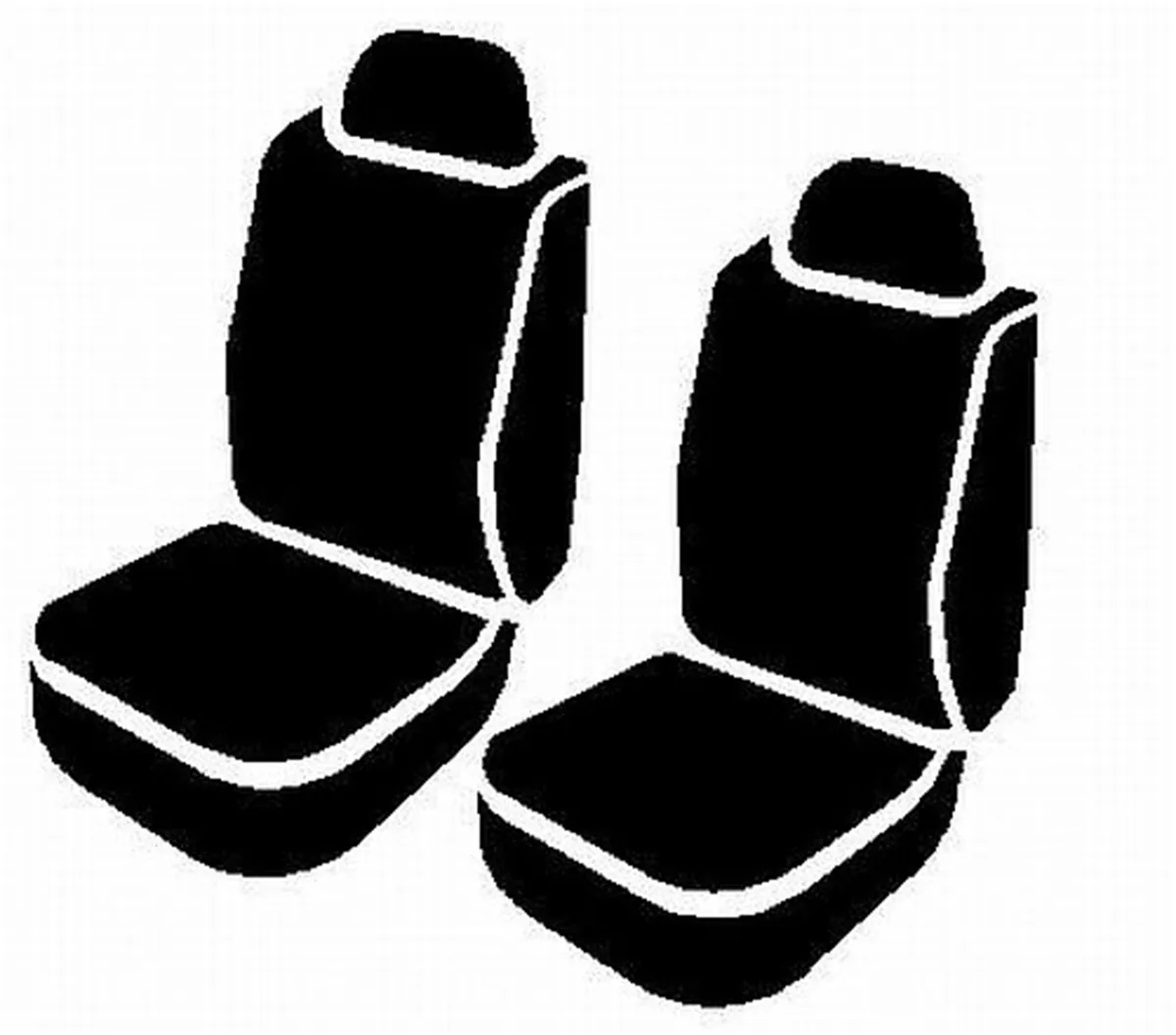 LeatherLite™ Custom Seat Cover; Leatherette; Solid Black; Bucket Seats; Adjustable Headrests; Airbag; Incl. Head Rest Cover; product image