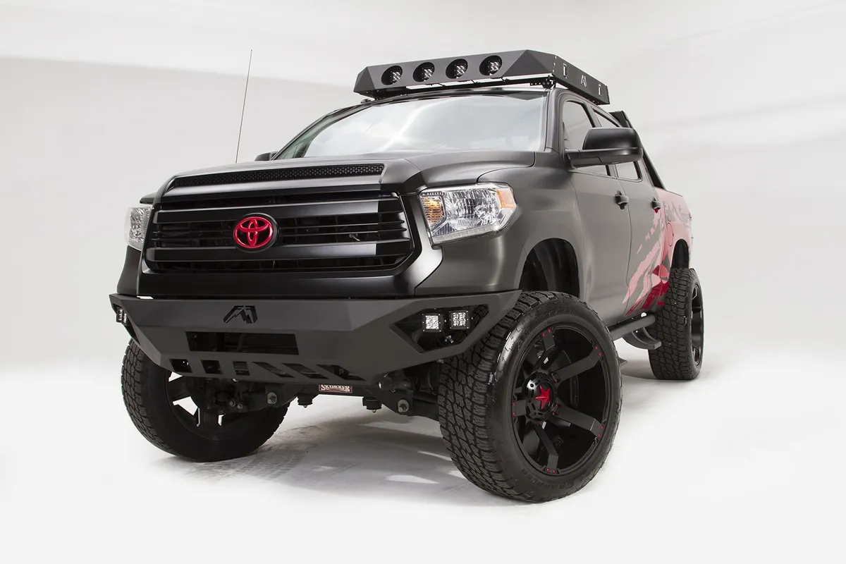 Vengeance Front Bumper; 2 Stage Black Powder Coated; No Guard; product image