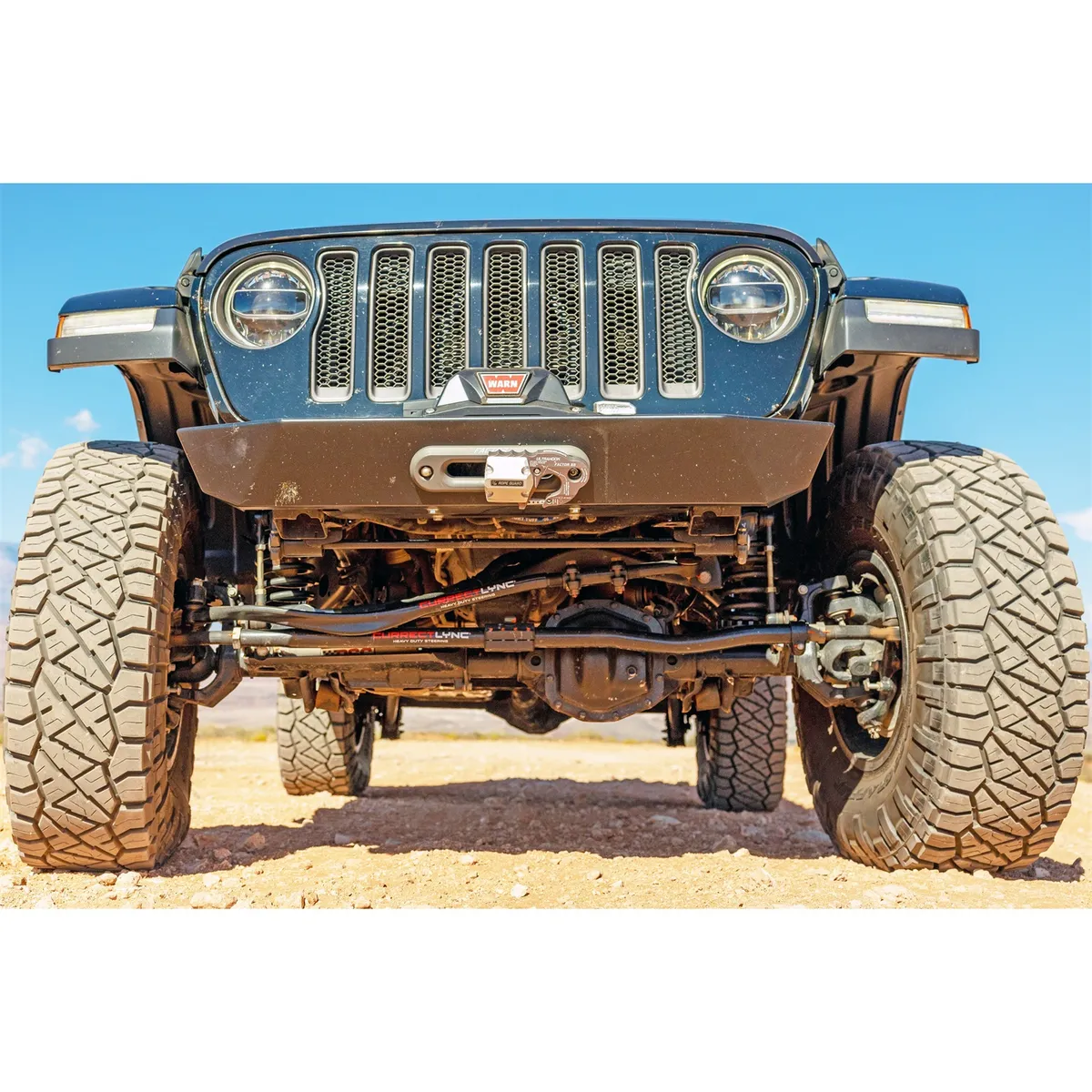 Currectlync JL/JT High Steer Kit for Ram Assist Incl Knuckles Drag Link Tie Rod Trac Bar Reloc/Ram Mount Axle Bracket Ram Assist Tie Rod Clamp product image