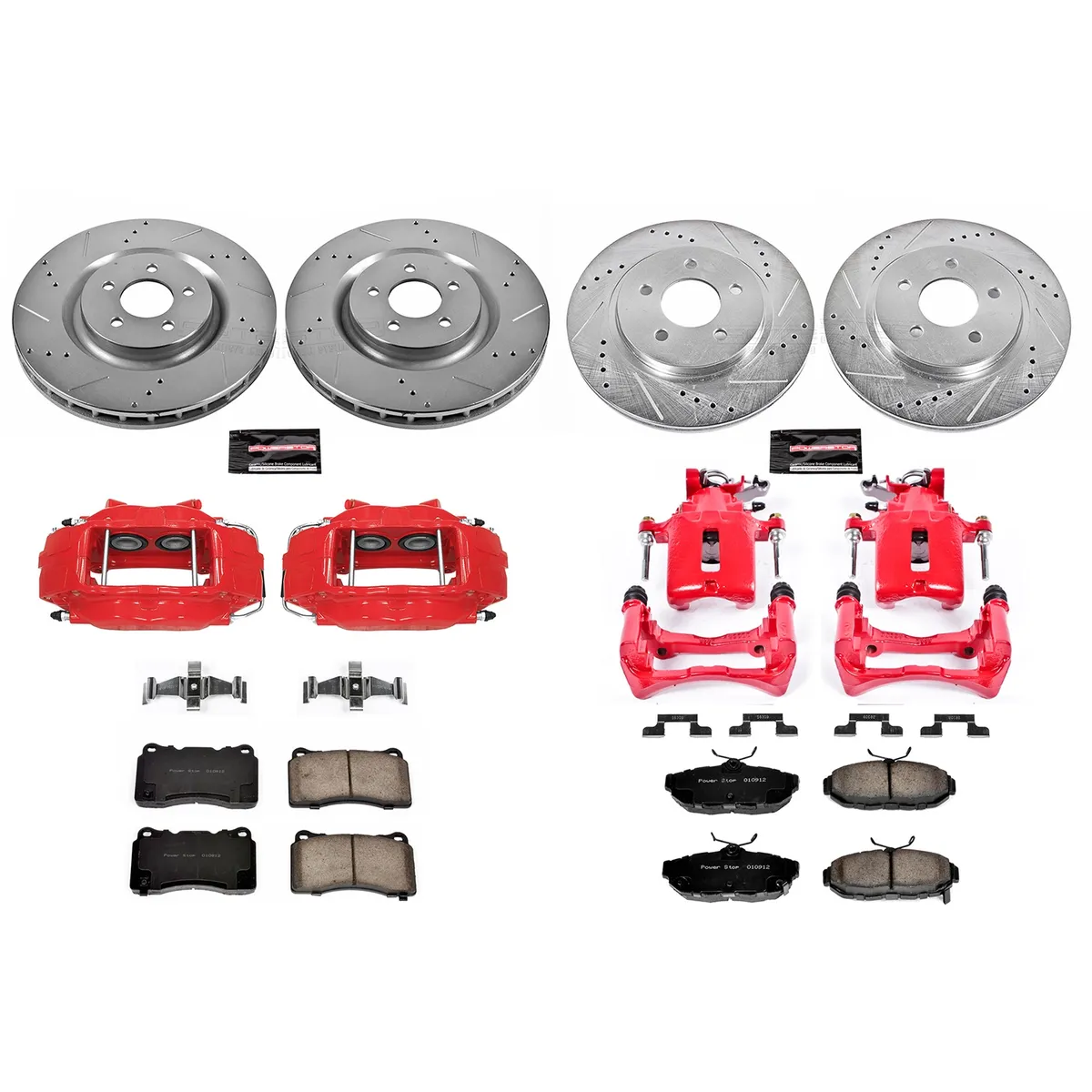 Z23 Evolution Sport Upgrade Kit: Drilled/Slotted Rotors; Carbon-Fiber Ceramic Pads; Powder Coated Calipers product image