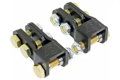 Rock Jock Antirock Double Shear End Link Bracket Kit Extends Arm Length 1.5 Inch Allows up to 1.25 Inch Link Offset Hardware Included Pair RockJock 4x4