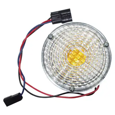 Crown Automotive Jeep Replacement Crown Automotive Jeep Replacement J0989852 Front Parking Lamp 1969-1976 Jeep CJ-5, CJ-6, CJ-7 w/ 3 Screws in Lens, L or R
