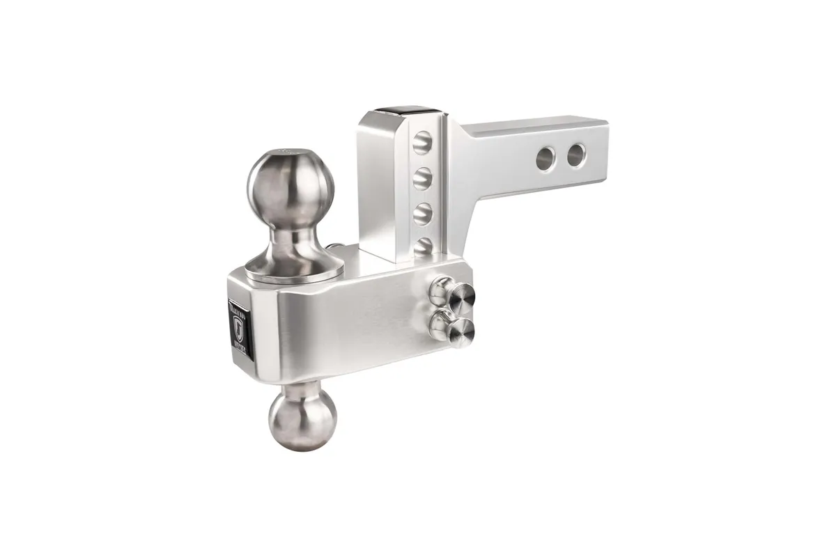 2.0" Aluminum Medium Duty Hitch 2" Drop/Rise w/ Stainless Steel Dual Ball product image