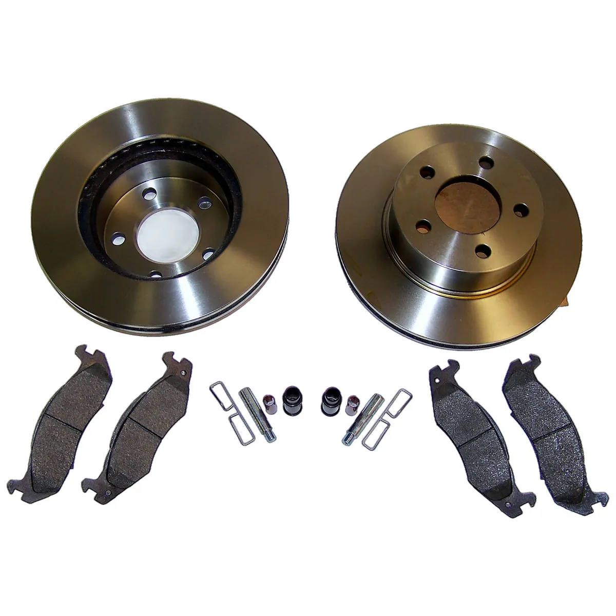 1984-1989 XJ Cherokee MJ Comanche w/ 4WD;1987-1989 YJ Wrangler;Includes Pads Rotors Springs Bushings & Pins product image