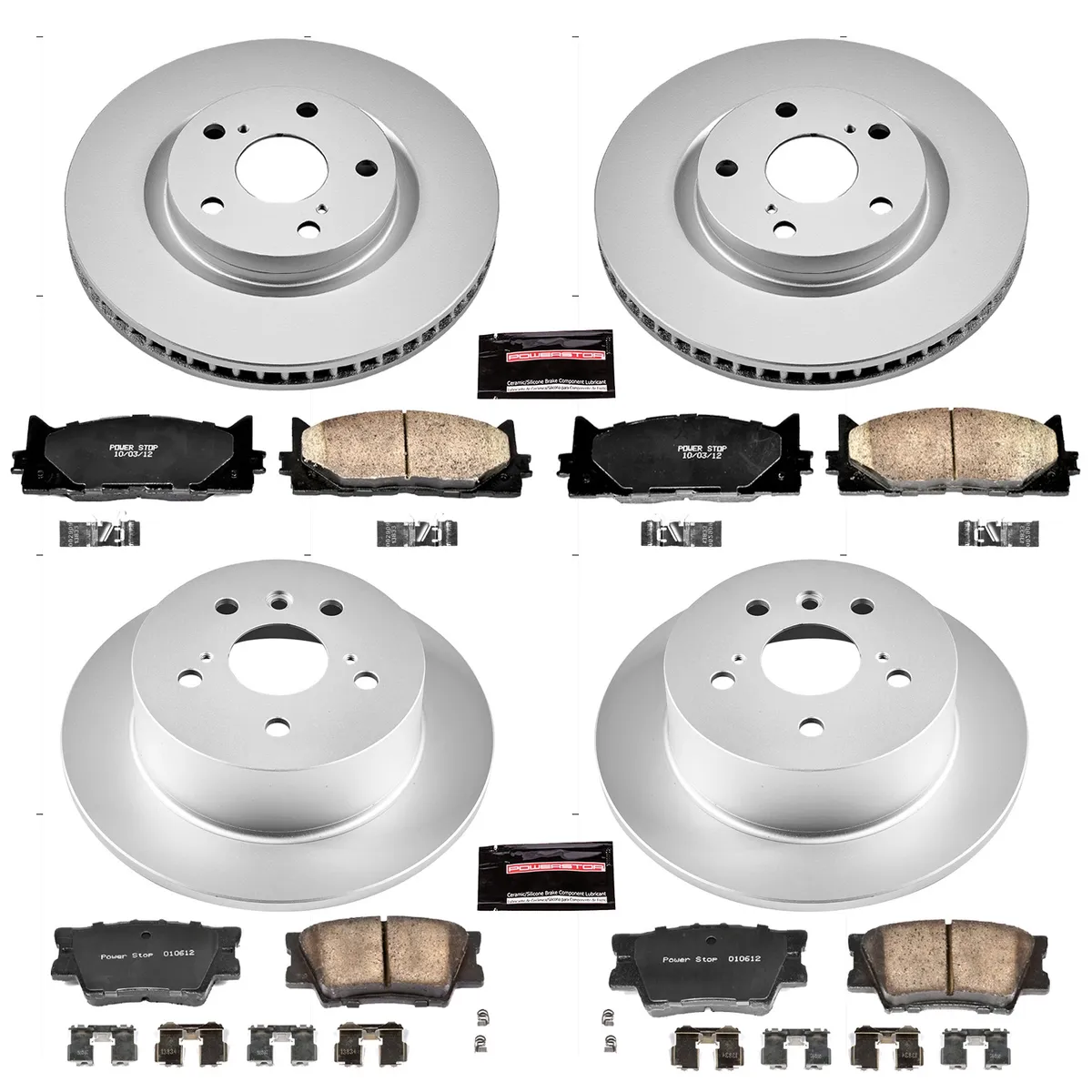 Z17 Geomet Coated Rotor Kit: Genuine Geomet Fully Coated Rotors; Ceramic Pads W/Hardware product image