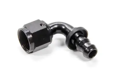 Fragola Performance Systems #10 Nut x 8an 90 Deg Pushlite Hose End For Fuel Cell Conversion Black