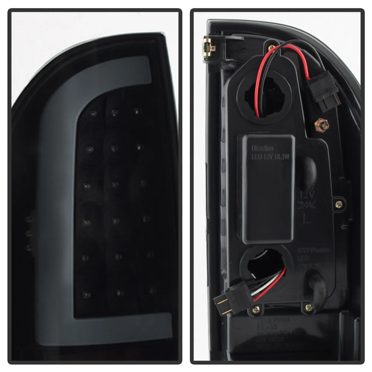 XTune Light Bar LED Tail Lights; Black Smoke; Not Compatible w/Factory Equipped LED Tail Lights; product image