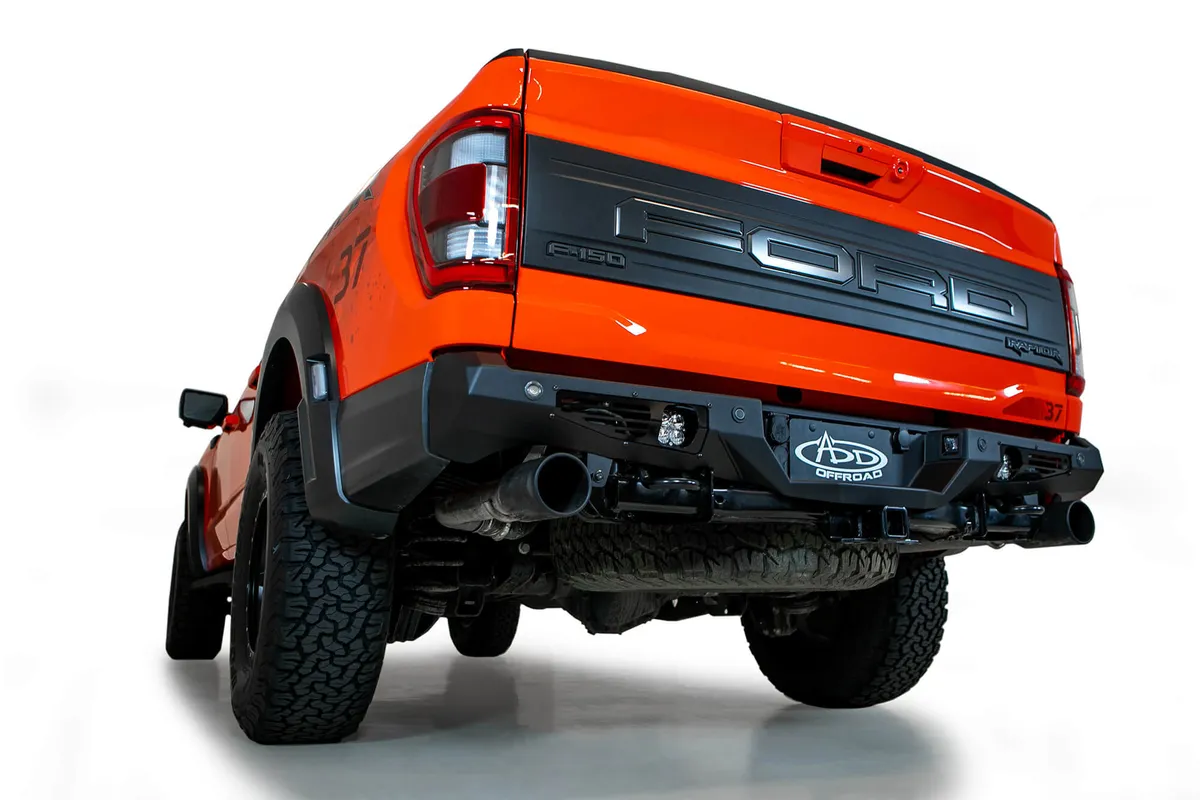 21c F150 Raptor Bomber Rear Bumper Black (Mounts For 2 Cube Lights) Sensor Cutouts product image
