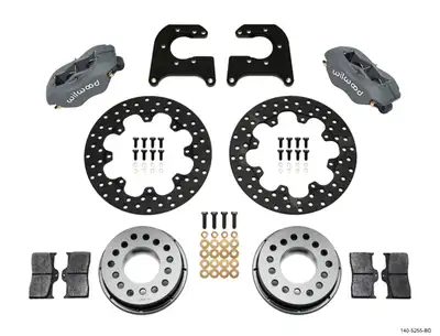 Wilwood Brakes Wilwood FDL Rear Drag Kit Drilled Rotor MoparDana 2.36in Off wSnap Ring Brng