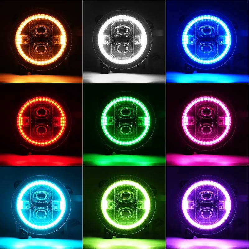 9'' RGBW LED Headlights for Jeep Wrangler JL and GLadiator JT product image