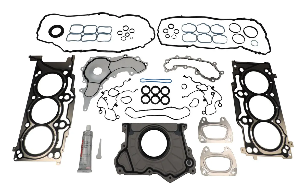 Engine Gasket Set; Left/Right; Upper/Lower; Silicone; Rubber; Steel; Aluminum; product image