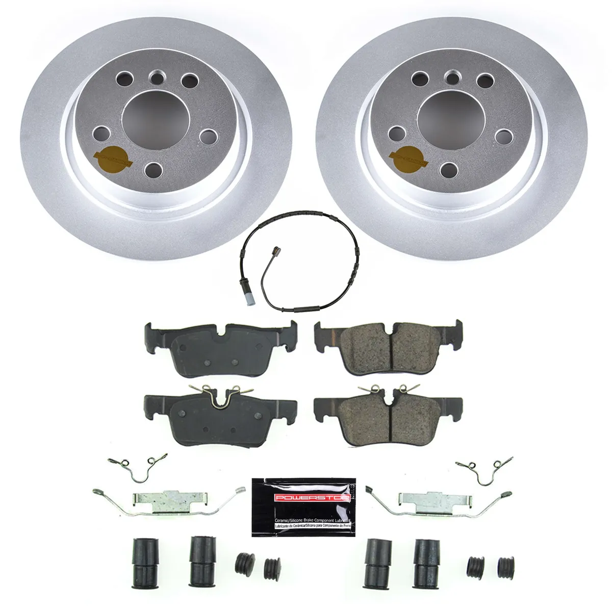 Z23 Sport Geomet Coated Rotor Kit For European Vehicles: Genuine Geomet Fully Coated Rotors; Carbon-Fiber Ceramic Pads W/Hardware; Pad Sensors product image