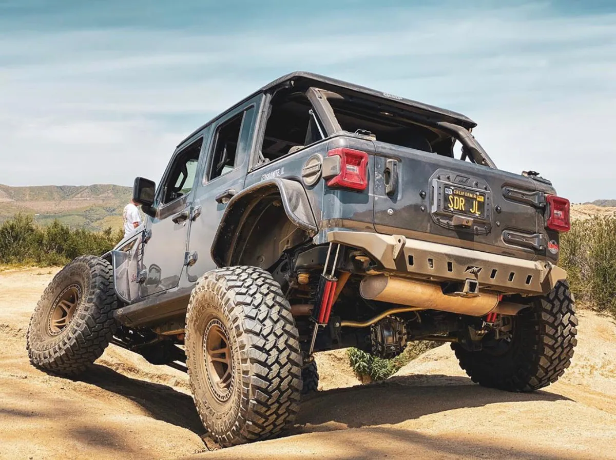 Motobilt Crusher Rear Bumper - Bare Steel - JL product image