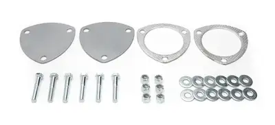 Pypes Performance exhaust Exhaust Flange Dump Plate Kit 3 in Hardware Incl Natural 304 Stainless Steel Pypes Exhaust