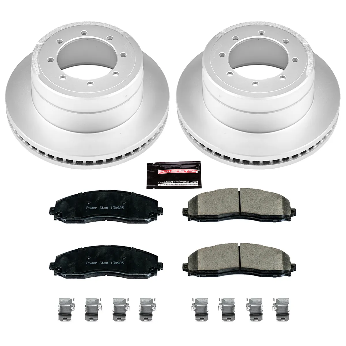 Z17 Geomet Coated Rotor Kit: Genuine Geomet Fully Coated Rotors; Ceramic Pads W/Hardware product image