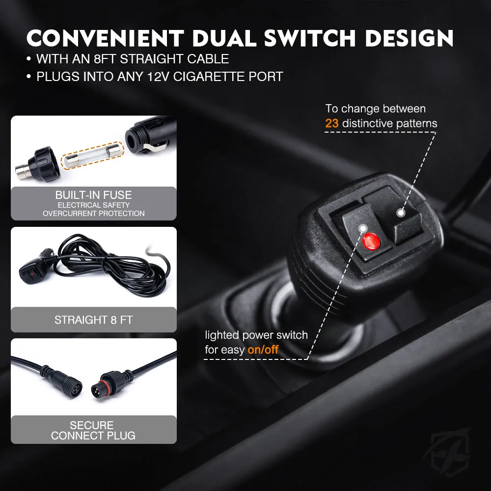 Dual Windshield Sun Visor Strobe Lights | Agent Series product image