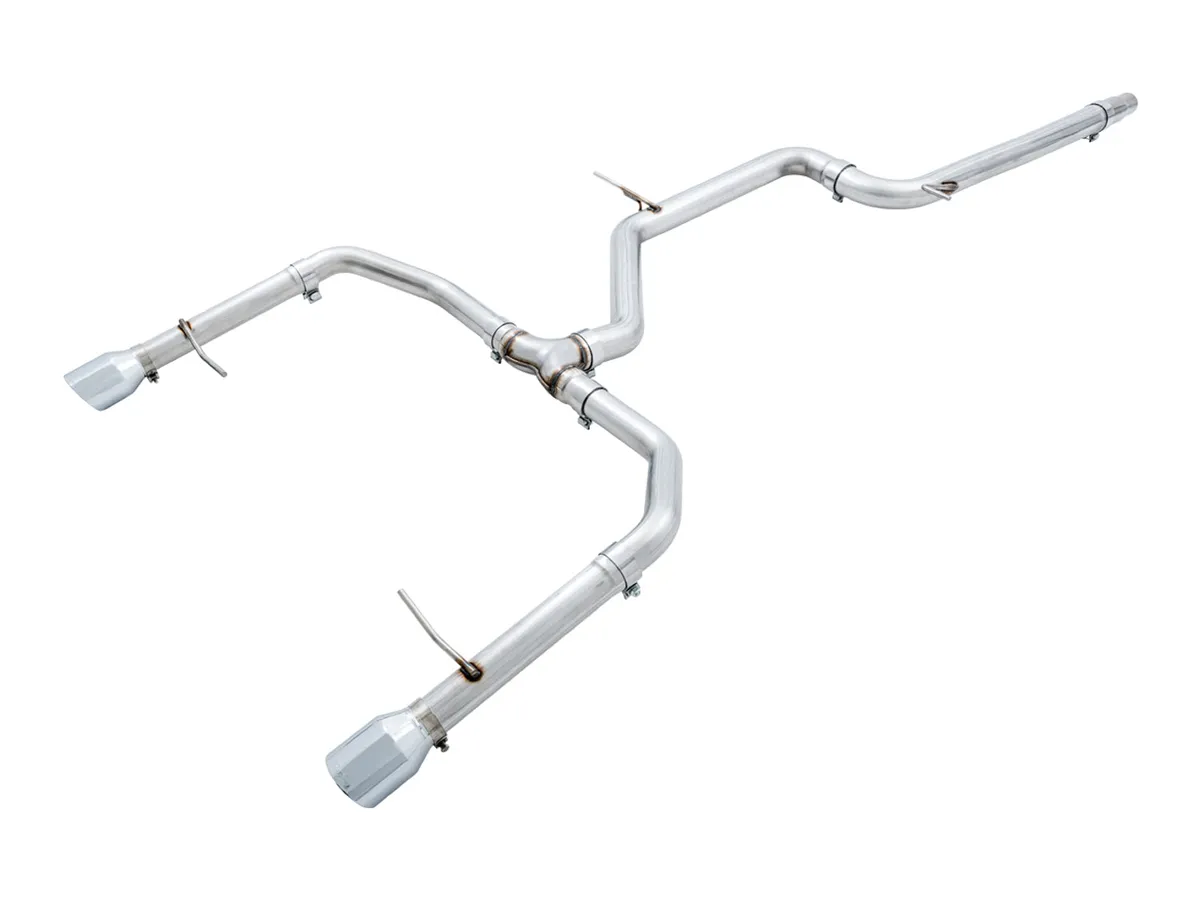 AWE Track Edition Exhaust - Non-Resonated - for MK7 Jetta GLI w/ Stock Downpipe - Chrome Silver Tips product image