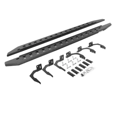 Go Rhino Go Rhino 69409980ST - RB20 Slim Line Running Boards With Mounting Brackets - Protective Bedliner Coating