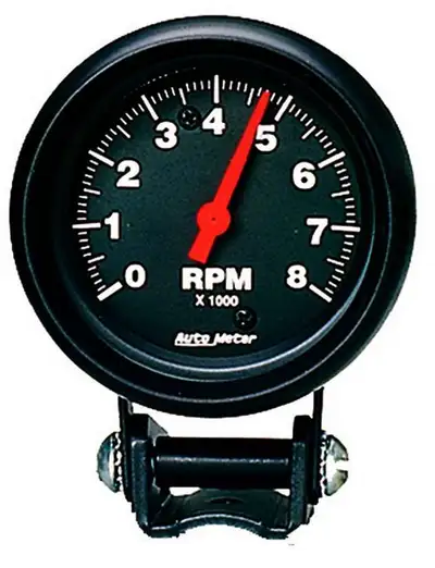 AutoMeter Gauge, Tachometer, 2 5/8", 8k RPM, Pedestal, Z Series