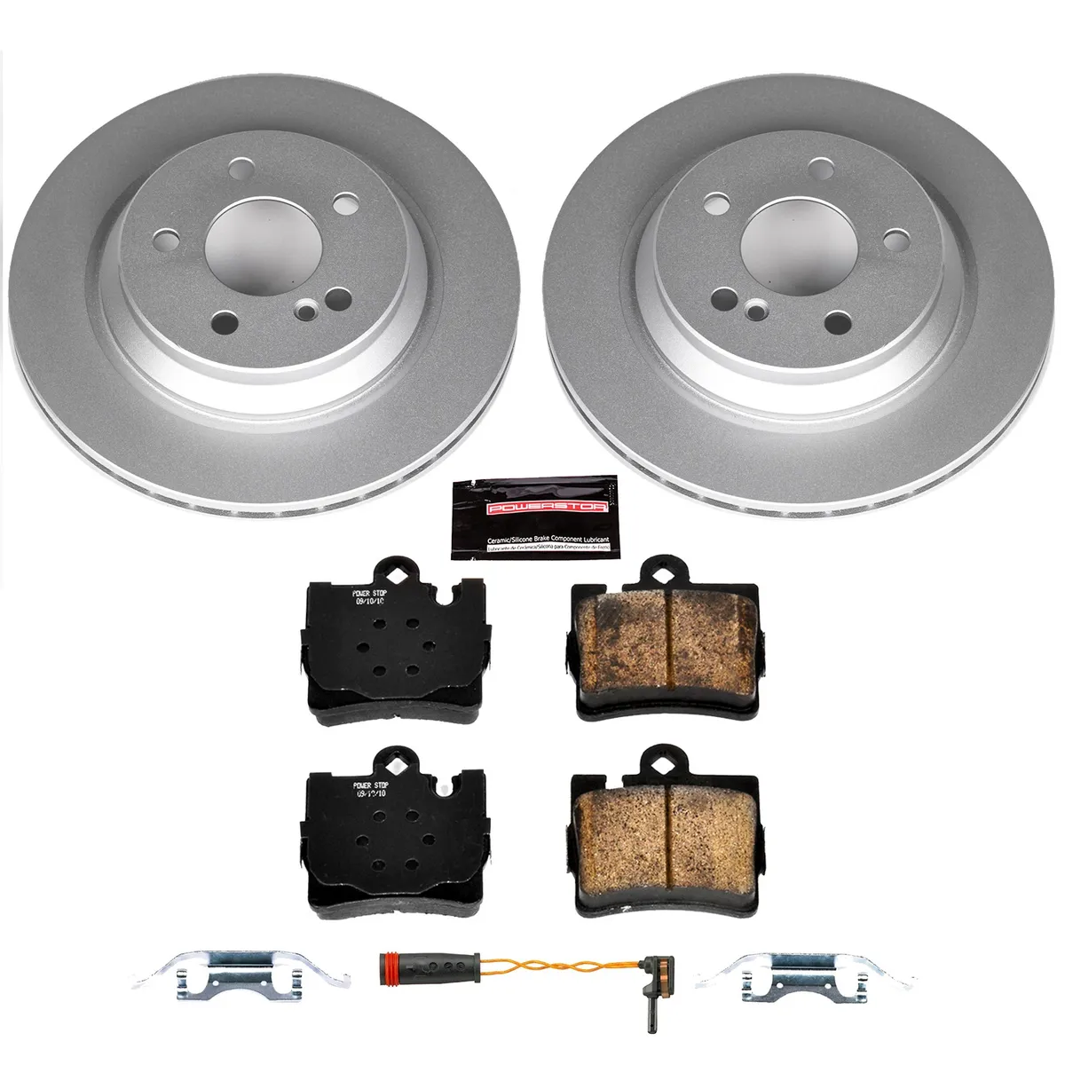 Z23 Sport Geomet Coated Rotor Kit For European Vehicles: Genuine Geomet Fully Coated Rotors; Carbon-Fiber Ceramic Pads W/Hardware; Pad Sensors product image