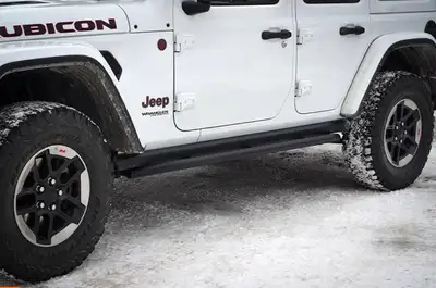 Steinjager Steinjäger Armor Wrangler JL 2018 to Present Rock Sliders 4 Door JLU Texturized Black