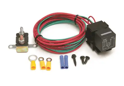 Painless Wiring PCM Controlled Fan Relay Kit; Incl. SPST 40 Amp Relay/Relay Base w/Harness/30 Amp Circuit Breaker/Crimp On Terminals/Mounting Hardware;